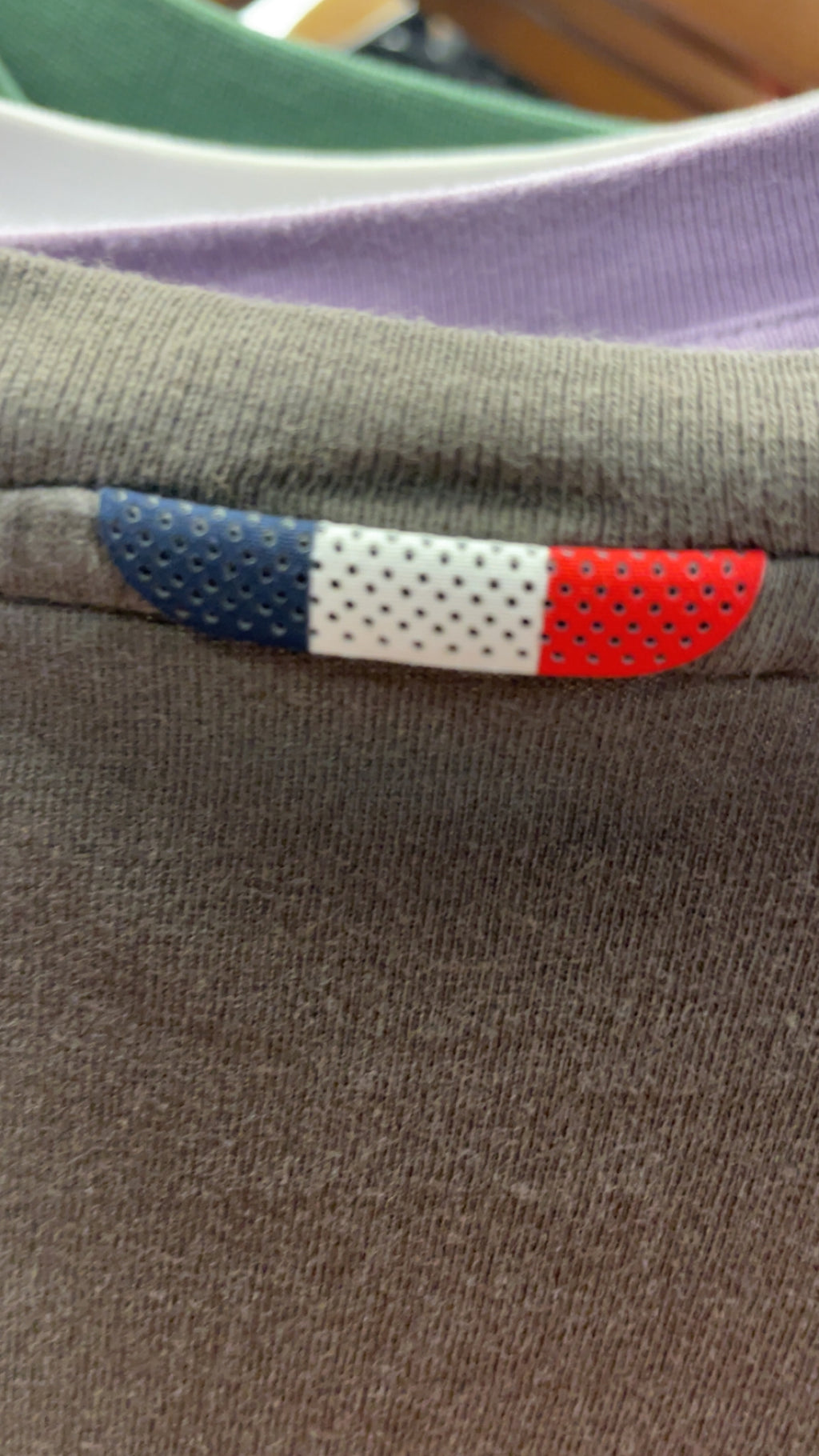 Moncler Embossed Logo Charcoal Tee