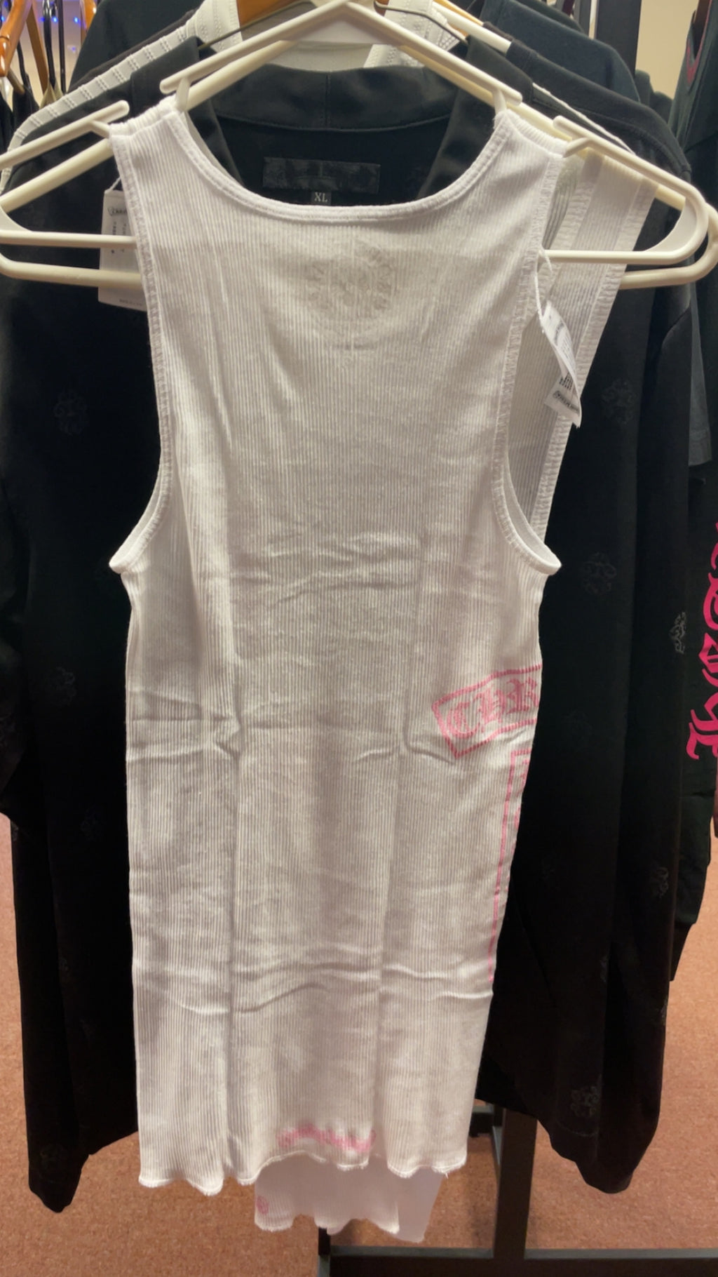 Chrome Hearts White Ribbed Tank Top / Sundress