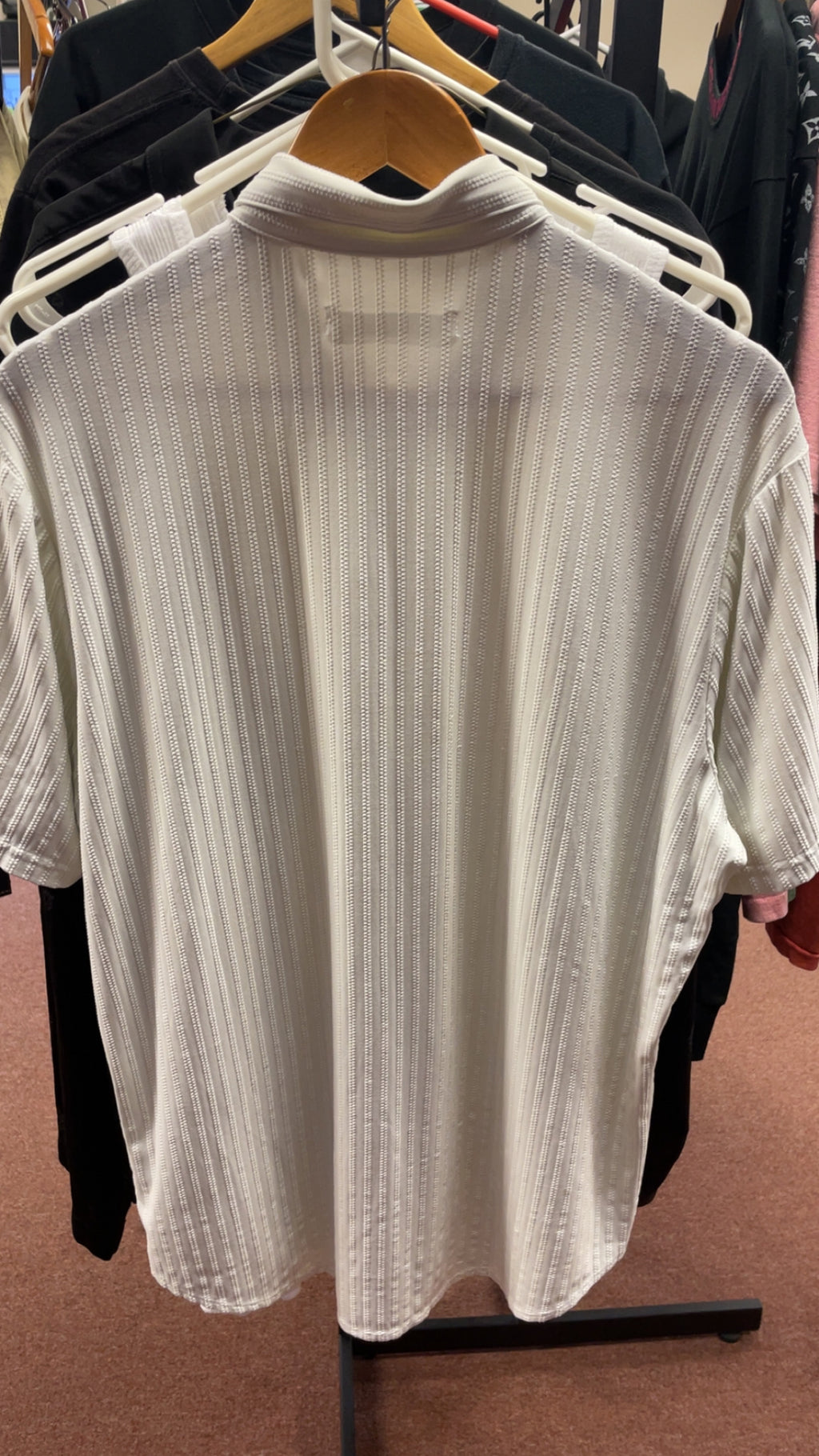 Chrome Hearts White Textured Button-Up